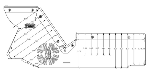 Gamber Johnson 7170-0887-06, 2021+ Dodge Charger Console Box, Cup Holder, Rear Armrest and Mongoose XE 9" Motion Attachment, includes faceplates and filler panels